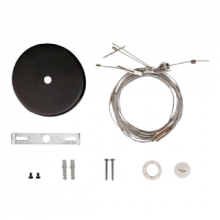 Stanpro (Standard Products Inc.) 70283 - 10FT SINGLE AIRCRAFT CABLE WITH CANOPY (NON-POWER FEED) FOR LED STRIPS - BLACK