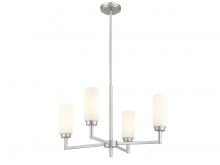 Savoy House Meridian CA M100129BN - 4-Light Chandelier in Brushed Nickel