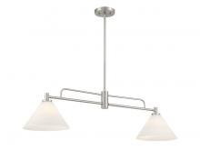 Savoy House Meridian CA M100136BN - 2-Light Linear Chandelier in Brushed Nickel