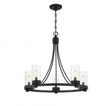 Savoy House Meridian CA M10018MBK - 5-Light Chandelier in Matte Black