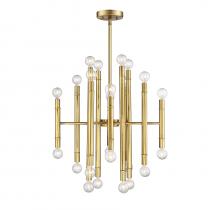 Savoy House Meridian CA M10040NB - 24-Light Chandelier in Natural Brass