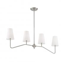 Savoy House Meridian CA M10078BN - 4-Light Linear Chandelier in Brushed Nickel