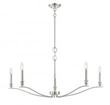 Savoy House Meridian CA M10086PN - 5-Light Chandelier in Polished Nickel