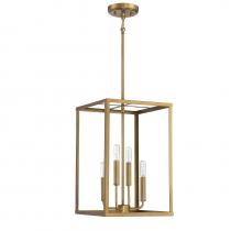 Savoy House Meridian CA M30008NB - 4-Light Pendant in Natural Brass