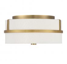 Savoy House Meridian CA M60065NB - 2-Light Ceiling Light in Natural Brass