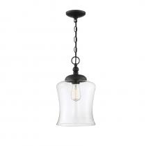 Savoy House Meridian CA M70019MBK - 1-Light Pendant in Matte Black