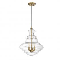 Savoy House Meridian CA M70058NB - 3-Light Pendant in Natural Brass