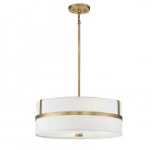 Savoy House Meridian CA M70102NB - 4-Light Pendant in Natural Brass