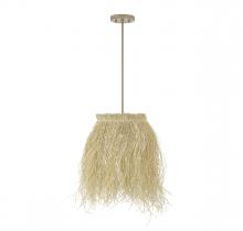 Savoy House Meridian CA M7033NR - 1-Light Pendant in Natural Rattan