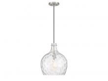 Savoy House Meridian CA M7053BN - 1-Light Pendant in Brushed Nickel