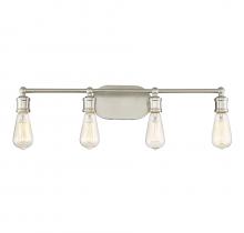 Savoy House Meridian CA M80013BN - 4-Light Bathroom Vanity Light in Brushed Nickel