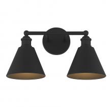 Savoy House Meridian CA M80063MBK - 2-Light Bathroom Vanity Light in Matte Black