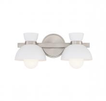 Savoy House Meridian CA M80074BN - 2-Light Bathroom Vanity Light in Brushed Nickel