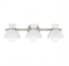 Savoy House Meridian CA M80075BN - 3-Light Bathroom Vanity Light in Brushed Nickel