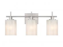 Savoy House Meridian CA M80084BN - 3-Light Bathroom Vanity Light in Brushed Nickel