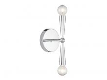 Savoy House Meridian CA M90110CH - 2-Light Wall Sconce in Chrome