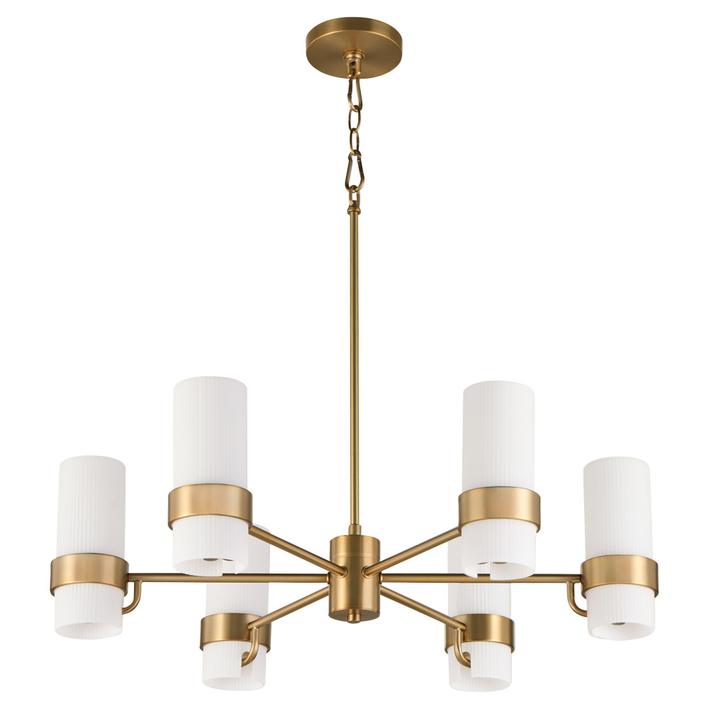 SOJOURN 6 LIGHT CHANDELIER - BRUSHED BRASS