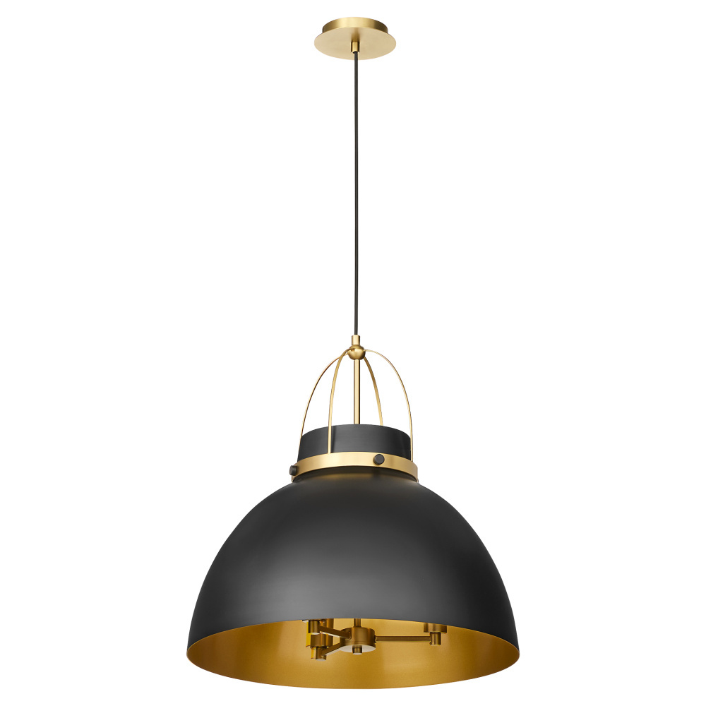 PRUITT 21Ã¢â‚¬Â 3 LIGHT PENDANT Ã¢â‚¬â€œ MATTE BLACK/AGED BRASS
