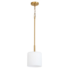 Quorum 3307-47 - RUTHERFORD 1 LIGHT PENDANT -BRUSHED BRASS