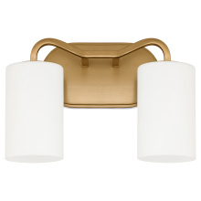Quorum 5307-2-47 - RUTHERFORD 2 LIGHT VANITY - BRUSHED BRASS