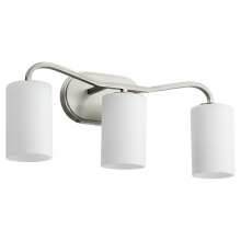 Quorum 5307-3-65 - RUTHERFORD 3 LIGHT VANITY - SATIN NICKEL