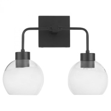 Quorum 532-2-159 - Lacy 2 Light with Layered White Glass, Matte Black