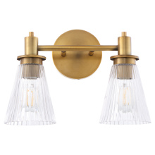 Quorum 5803-2-47 - LAWTON 2 LIGHT VANITY - BRUSHED BRASS