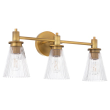 Quorum 5803-3-47 - LAWTON 3 LIGHT VANITY - BRUSHED BRASS