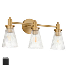 Quorum 5803-3-59 - LAWTON 3 LIGHT VANITY - MATTE BLACK