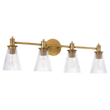 Quorum 5803-4-47 - LAWTON 4 LIGHT VANITY - BRUSHED BRASS