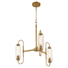 Quorum 6015-3-47 - WHITMIRE 3 LIGHT CHANDELIER - BRUSHED BRASS