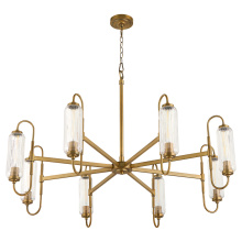 Quorum 6015-8-47 - WHITMIRE 8 LIGHT CHANDELIER - BRUSHED BRASS