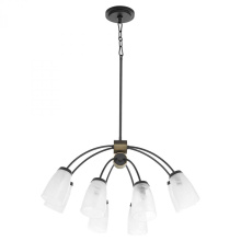 Quorum 6077-8-59 - Arpeggio 8 Light Chandelier, Matte Black