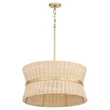 Quorum 6123-4-47 - FAIRVIEW 4 LIGHT PENDANT - BRUSHED BRASS