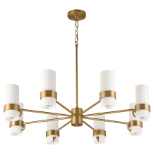 Quorum 6169-8-47 - SOJOURN 8 LIGHT CHANDELIER - BRUSHED BRASS