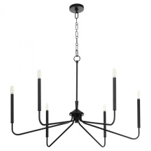 Quorum 6238-6-59 - Providence 6 Light Chandelier, Matte Black