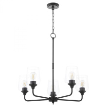 Quorum 6313-5-59 - Raymond 5 Light Chandelier, Matte Black