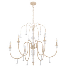 Quorum 685-6-52 - CLASICA 6LT CHANDELIER - WSH OAK