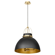 Quorum 823-3-5980 - PRUITT 21Ã¢â‚¬Â 3 LIGHT PENDANT Ã¢â‚¬â€œ MATTE BLACK/AGED BRASS