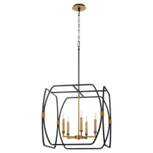 Quorum 881-5-5947 - BISHOP 20" 5 LIGHT PENDANT - MB/BRUSHED BRASS