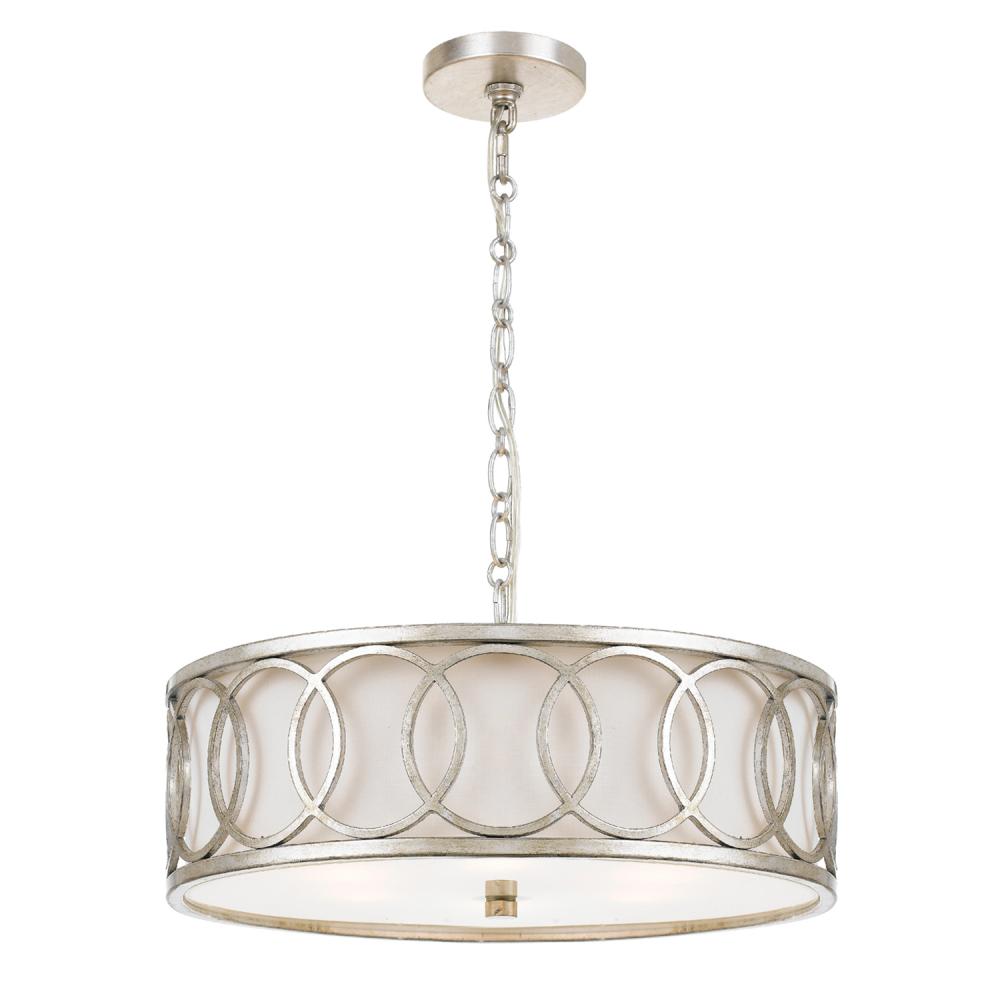 Libby Langdon Graham 6 Light Antique Silver Chandelier