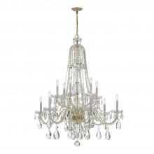 CRYSTORAMA 1112-PB-CL-MWP - Traditional Crystal 12 Light Hand Cut Crystal Polished Brass Chandelier