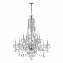 CRYSTORAMA 1114-CH-CL-MWP - Traditional Crystal 12 Light Hand Cut Crystal Polished Chrome Chandelier