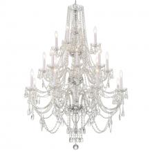 CRYSTORAMA 1157-CH-CL-MWP - Traditional Crystal 20 Light Hand Cut Crystal Polished Chrome Chandelier