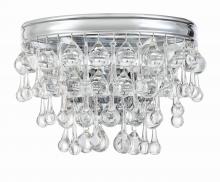 CRYSTORAMA 132-CH - Calypso 2 Light Crystal Teardrop Polished Chrome Sconce