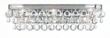 CRYSTORAMA 133-CH - Calypso 6 Light Crystal Teardrop Polished Chrome Bathroom Vanity