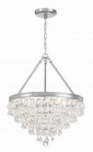 CRYSTORAMA 136-CH - Calypso 6 Light Crystal Teardrop Polished Chrome Chandelier