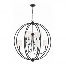 CRYSTORAMA 2246-BF - Libby Langdon Sylvan 8 Light Black Forged Chandelier