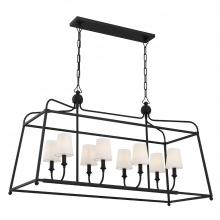 CRYSTORAMA 2249-BF - Libby Langdon Sylvan 8 Light Black Forged Linear Chandelier