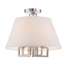 CRYSTORAMA 2255-PN_CEILING - Libby Langdon Westwood 5 Light Polished Nickel Semi Flush Mount